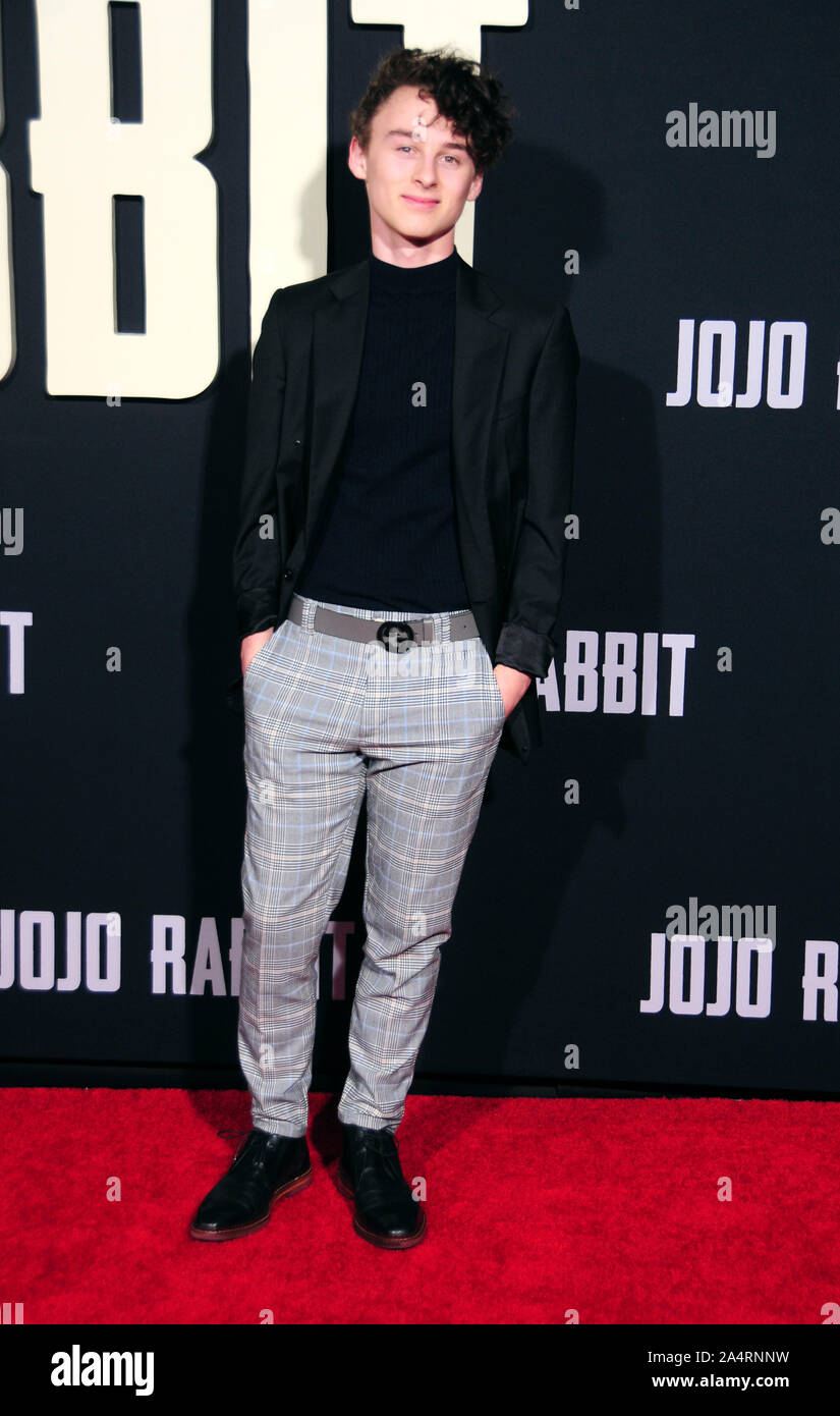 Los Angeles, California, USA 15th October 2019 Actor Wyatt Oleff ...