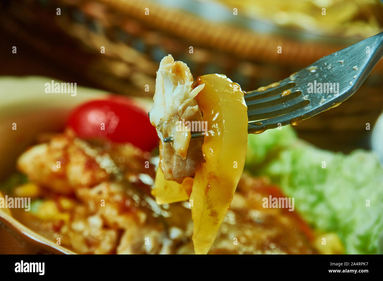 Cajun Style Catfish with Corn Salsa, Creole seasoning Louisianastyle