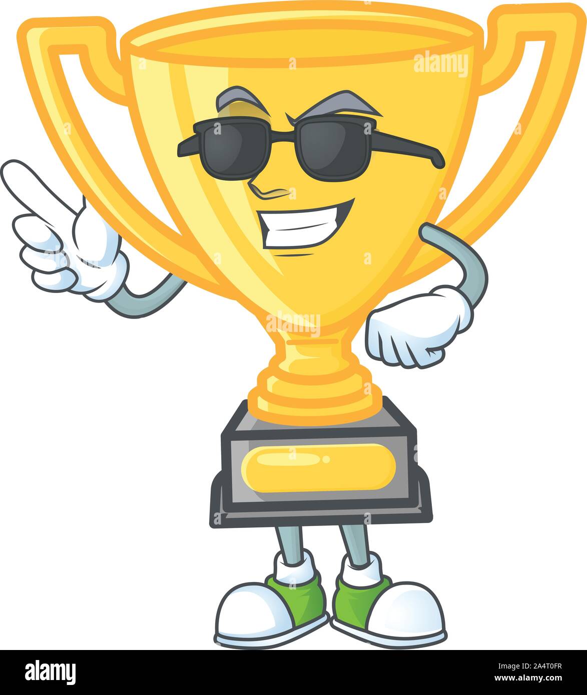 Super cool gold trophy for victory achievement award Stock Vector Image