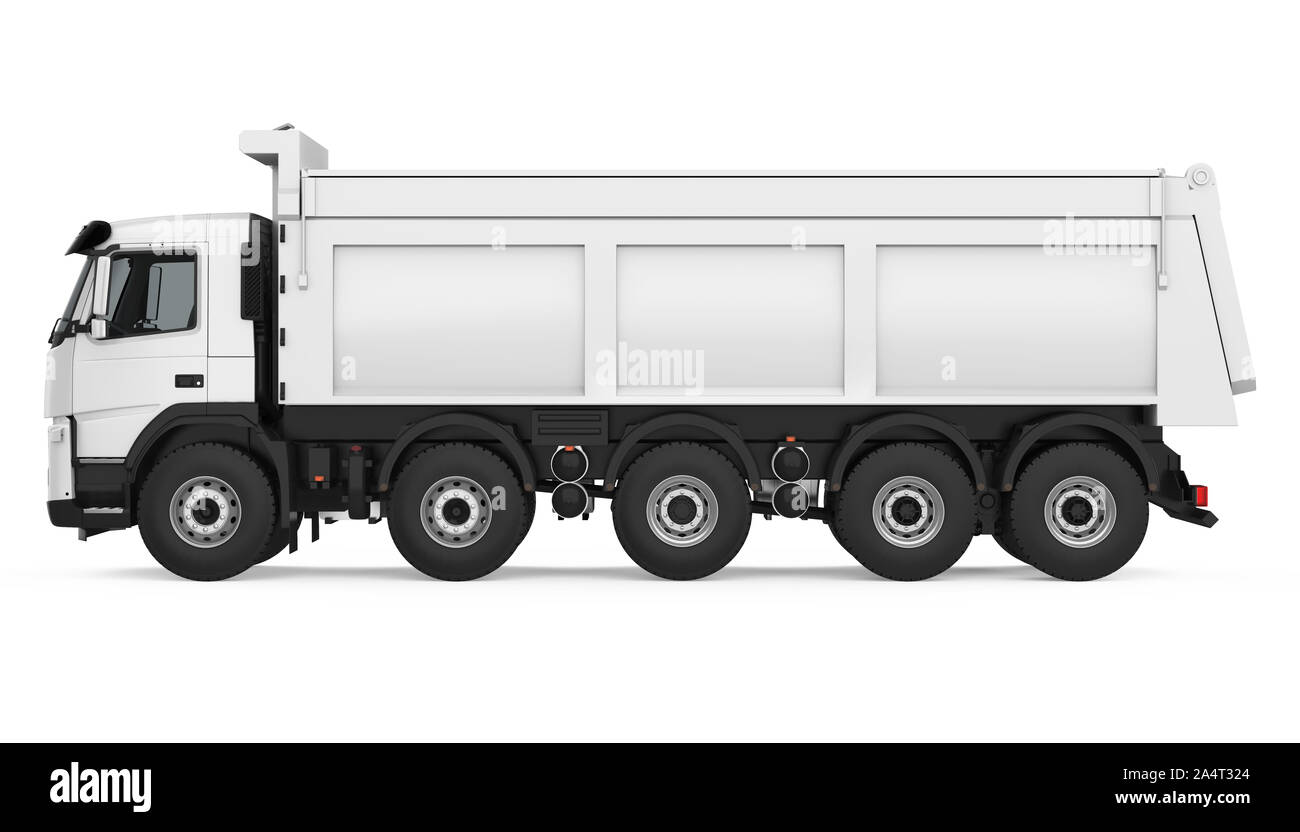 Tipper Front View Tipper Dump Truck Isolated Stock Photo - Alamy