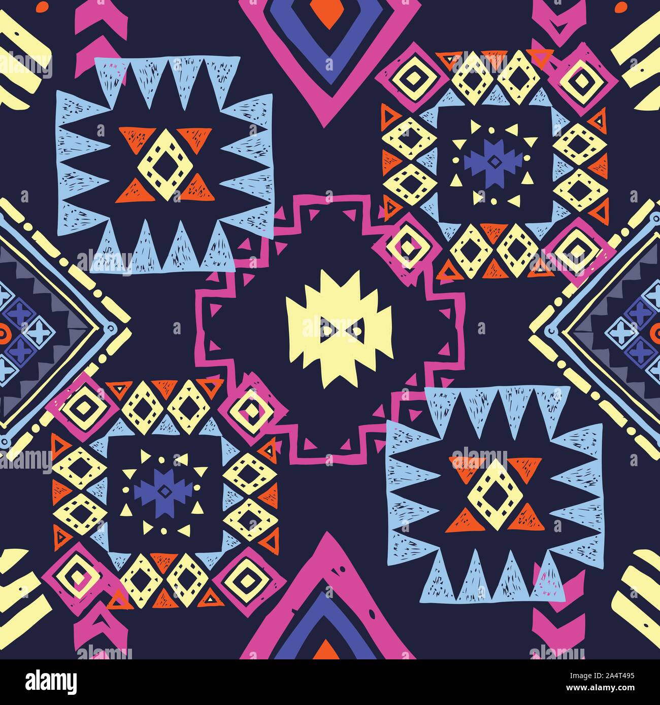 Seamless Ethnic pattern. Tribal vector abstract background Stock Vector ...