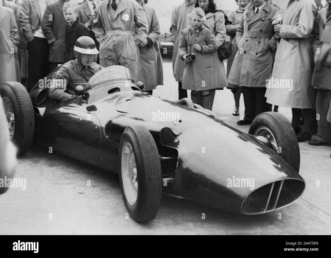 Mike Hawthorn in BRM 1956. Stock Photo