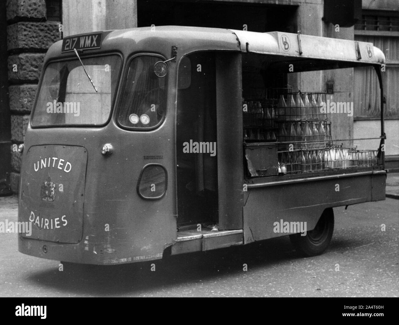 1962 Wales &amp; Edwards electric milk float. Stock Photo
