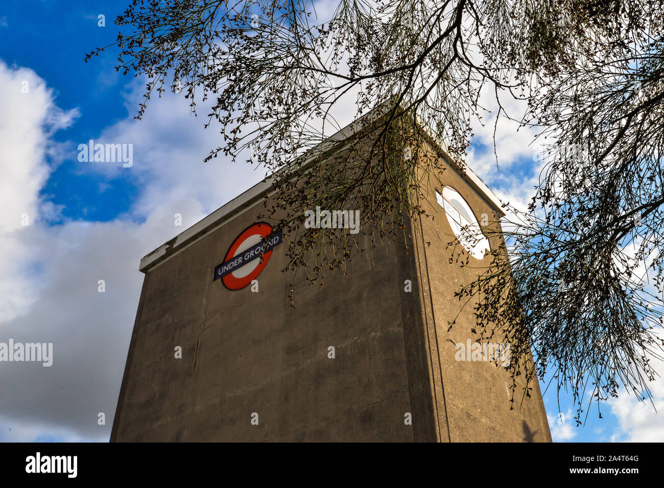 The tower above Wanstead station in London Stock Photo