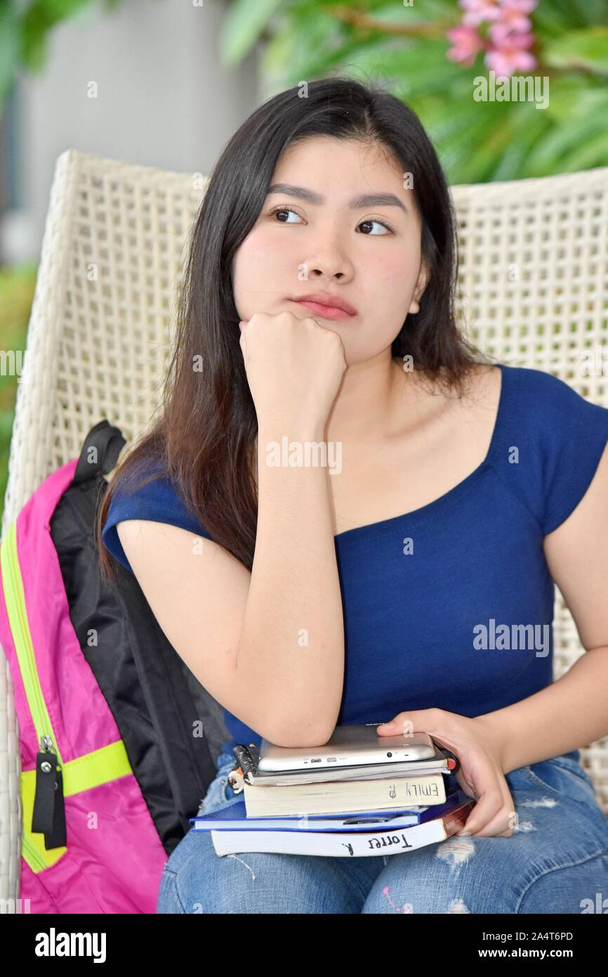 Female Student Decision Making Stock Photo Alamy
