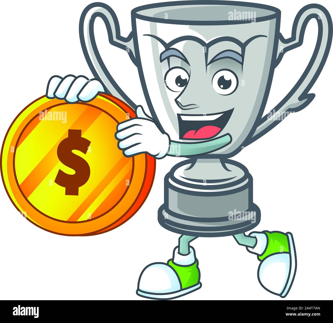 Bring coin cartoon silver trophy on white background Stock Vector Image & Art - Alamy Bring coin cartoon silver trophy on white background Stock Vector Image & Art - Alamy