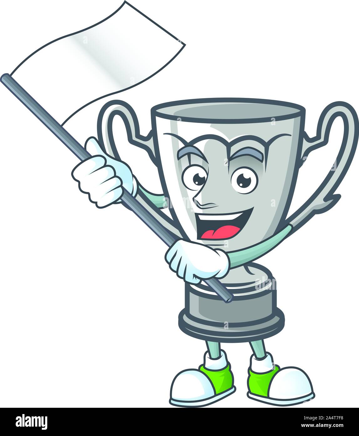 With flag cartoon silver trophy on white background Stock Vector Image & Art - Alamy With flag cartoon silver trophy on white background Stock Vector Image & Art - Alamy