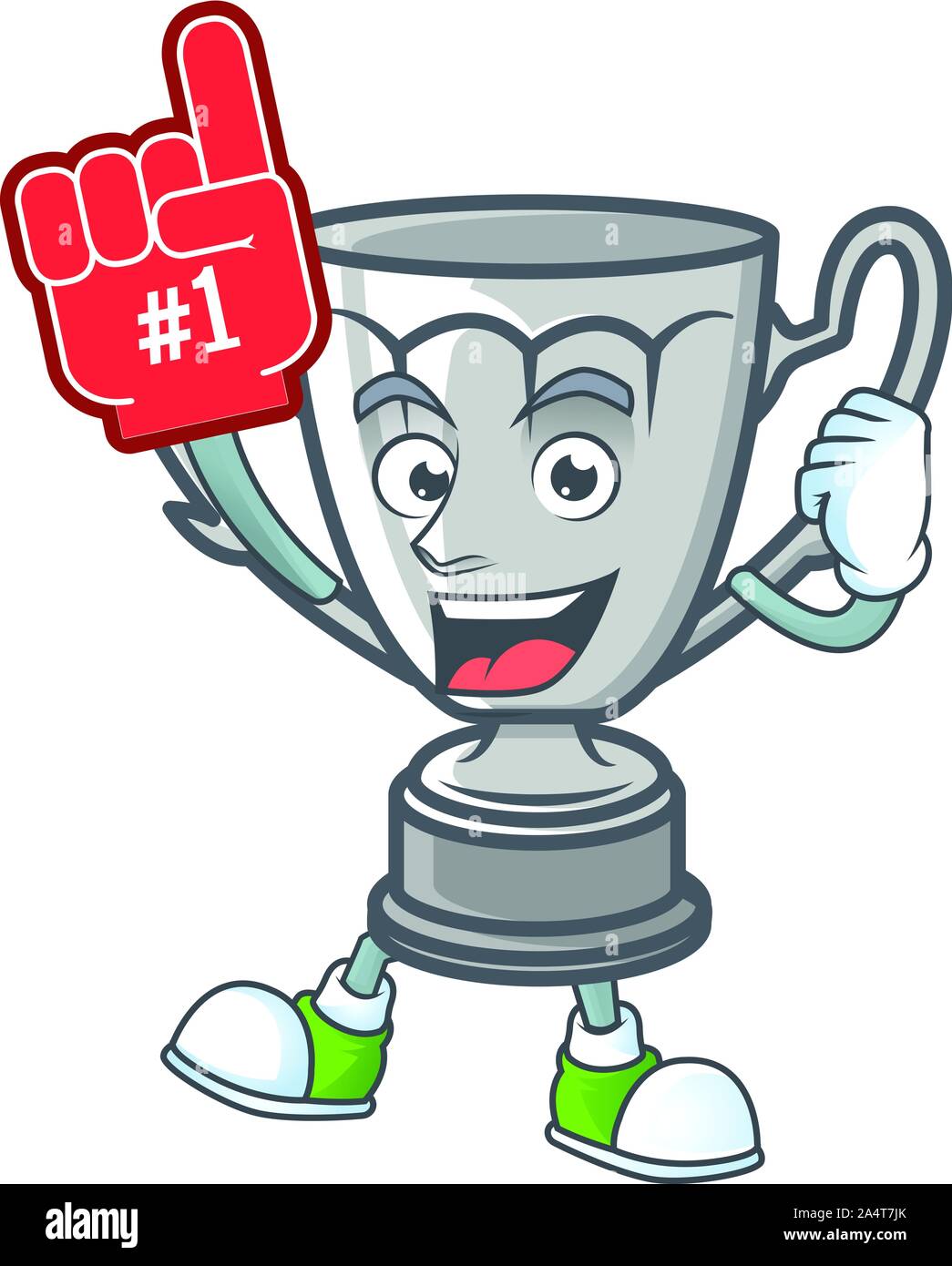 Foam finger cartoon silver trophy on white background Stock Vector Image & Art - Alamy Foam finger cartoon silver trophy on white background Stock Vector Image & Art - Alamy