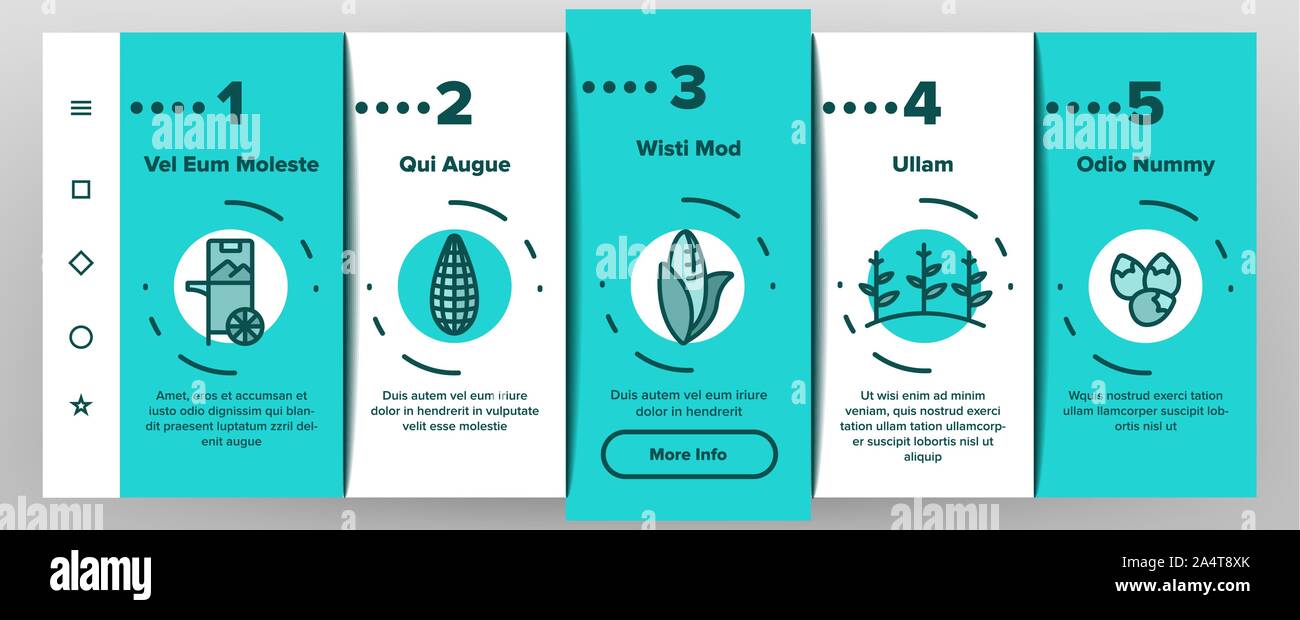 Corn Food Onboarding Icons Set Vector Stock Vector Image & Art - Alamy
