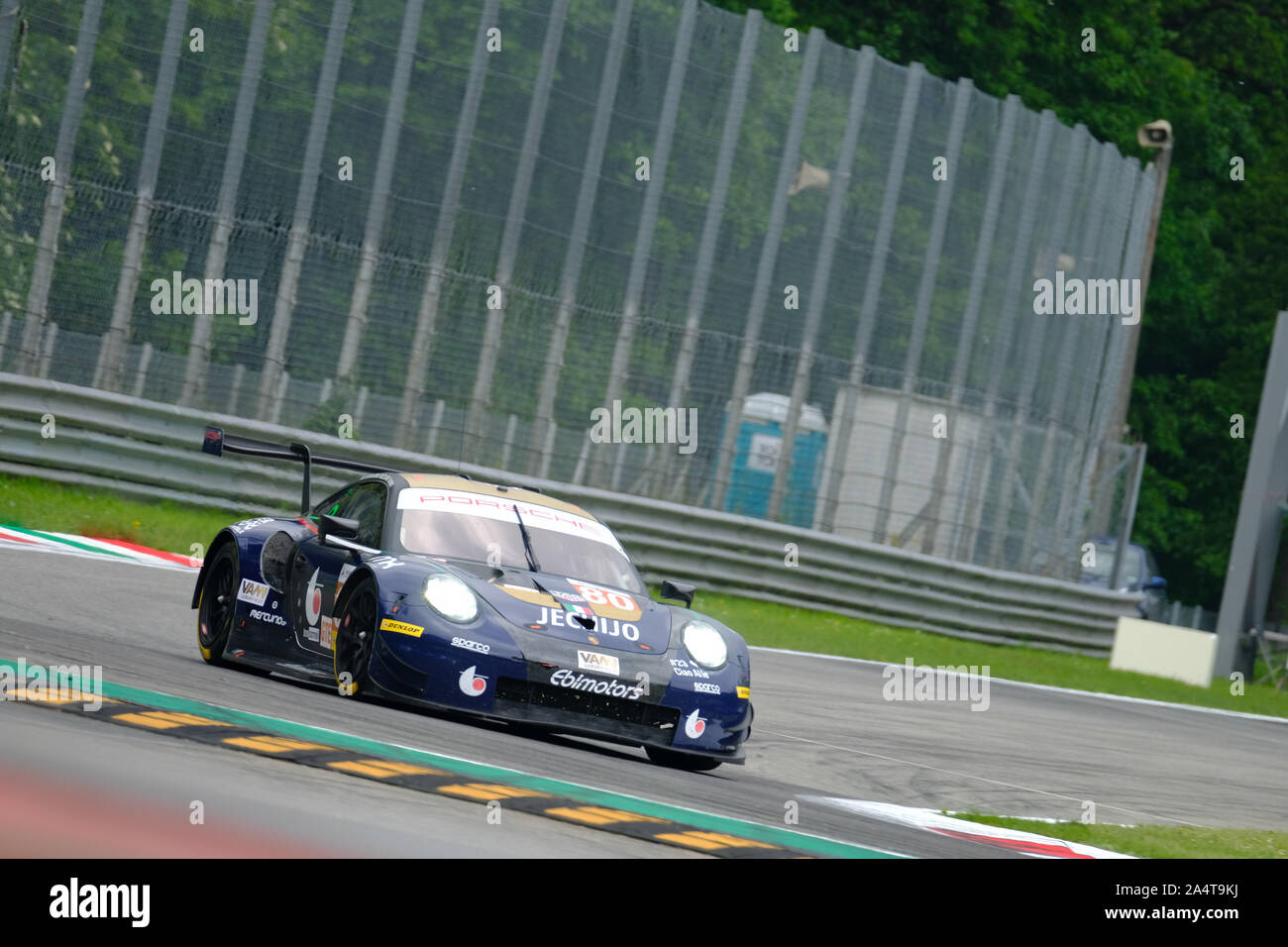 #80 - Ebimotors - Porsche 911 RSR - LMGTE  during 4h of Monza - European Le Mans Series, Monza, Italy, 11 May 2019, Motors Endurance Stock Photo