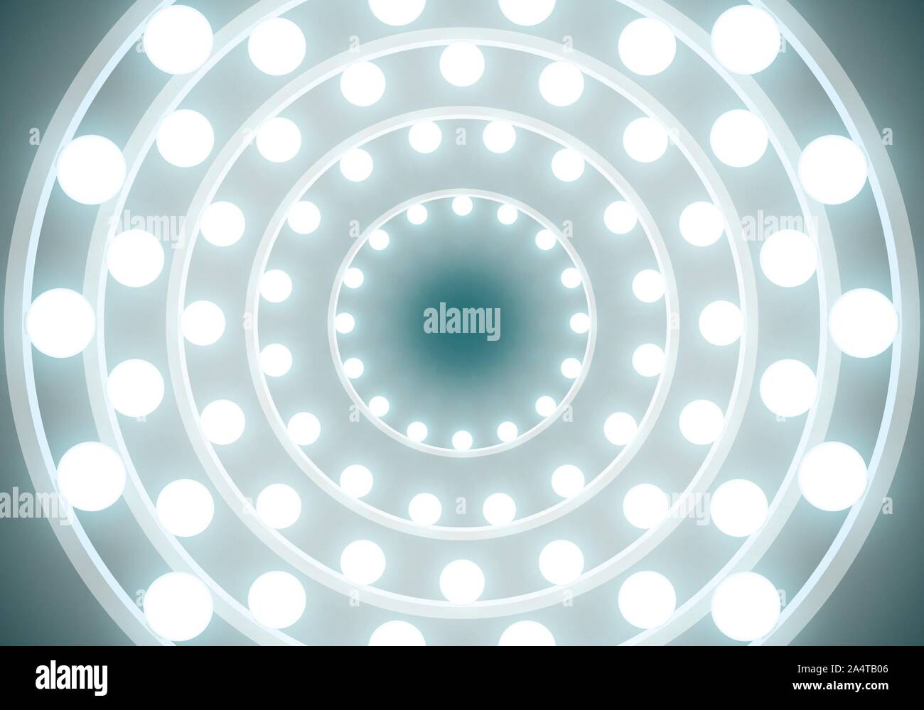 Round light design in turquoise color. Stock Vector