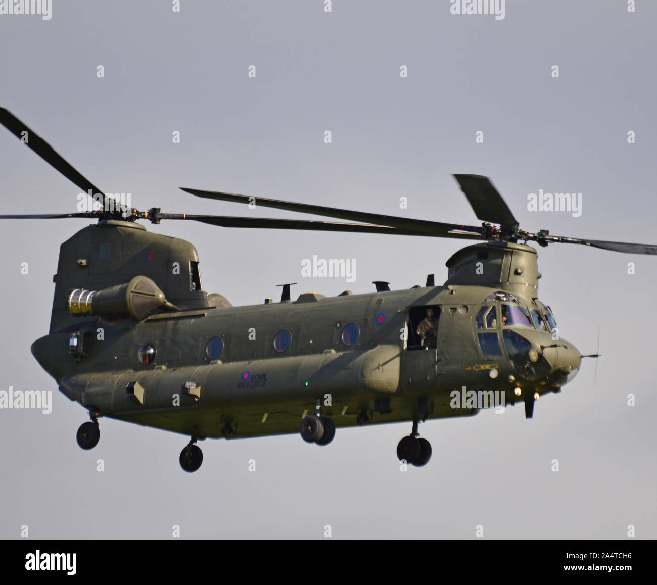 Boeing Chinook HC.2A hovering Stock Photo
