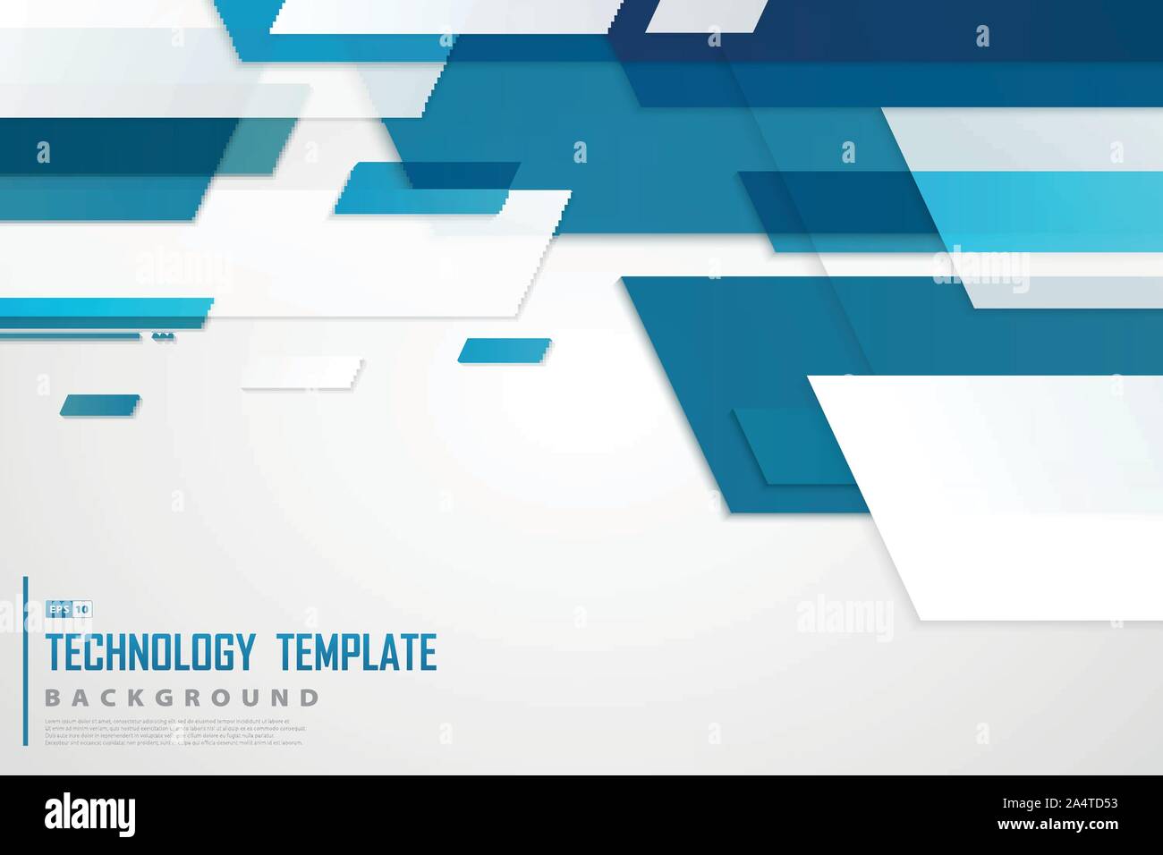 Abstract blue tech template design of future background. Use for poster, artwork, template design, presentation, print, cover annual. illustration Stock Vector