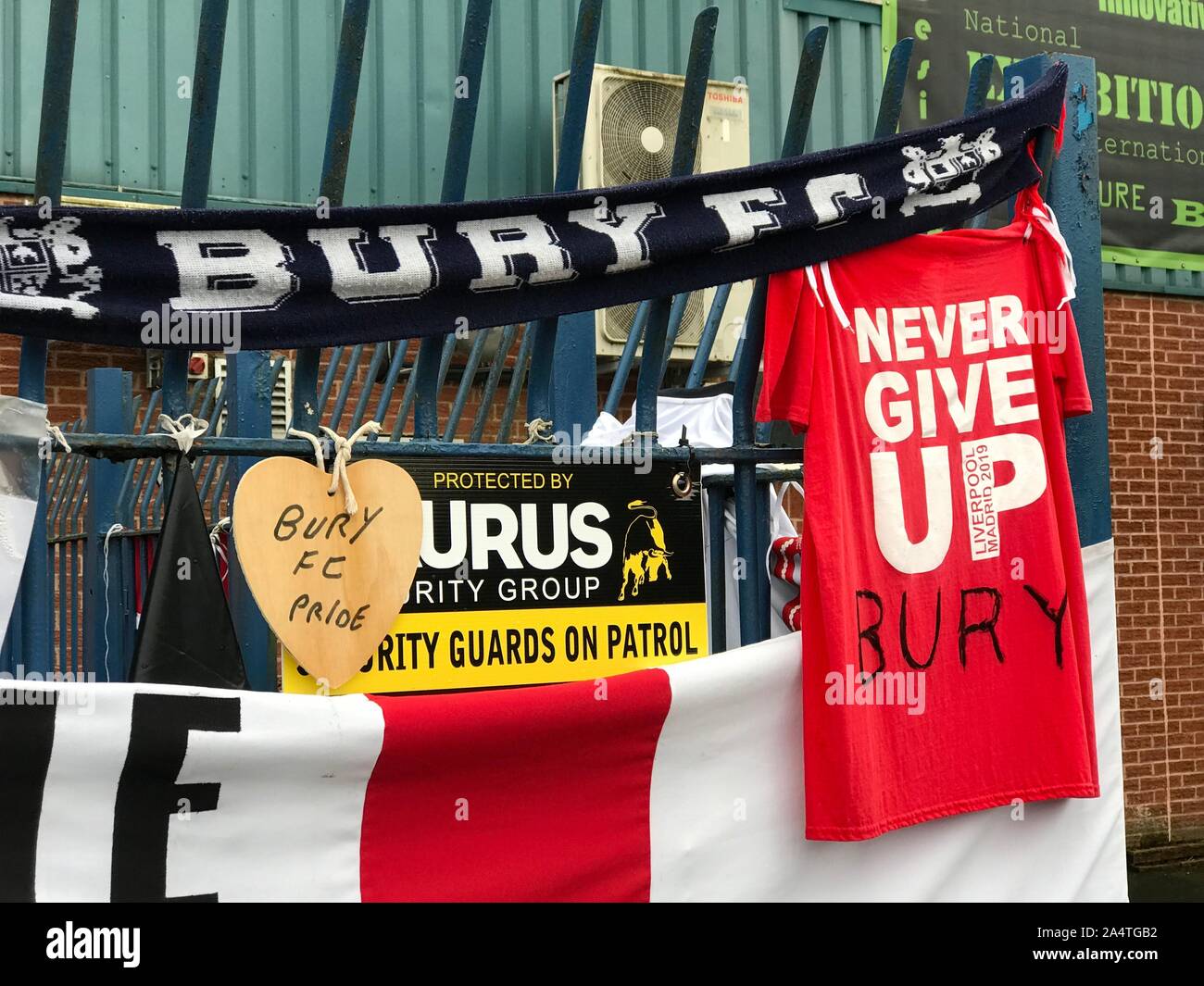 Bury, Lancashire, UK. 15th October 2019, Bury Football Club, Gigg Lane