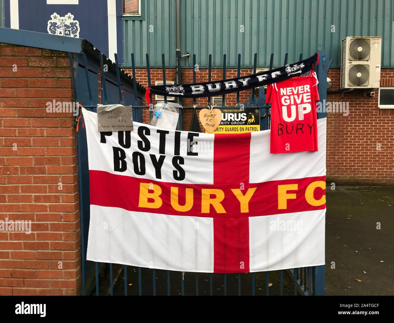 Bury, Lancashire, UK. 15th October 2019, Bury Football Club, Gigg Lane