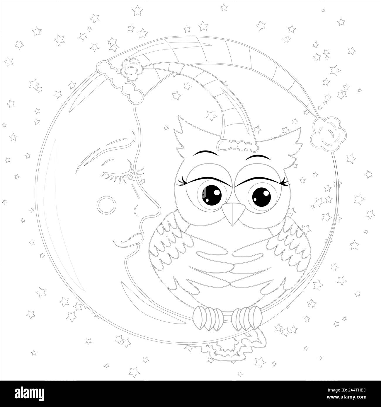half-moon-coloring-pages