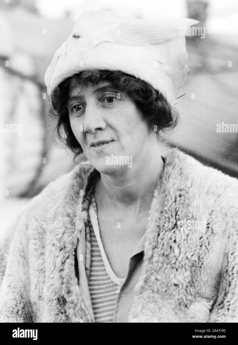 Vintage photo of British author, palaeobotanist, women’s rights campaigner and birth control / family planning pioneer Marie Stopes (1880 – 1958). Photo circa 1920 - 1925 by Bain News Service. Stock Photo