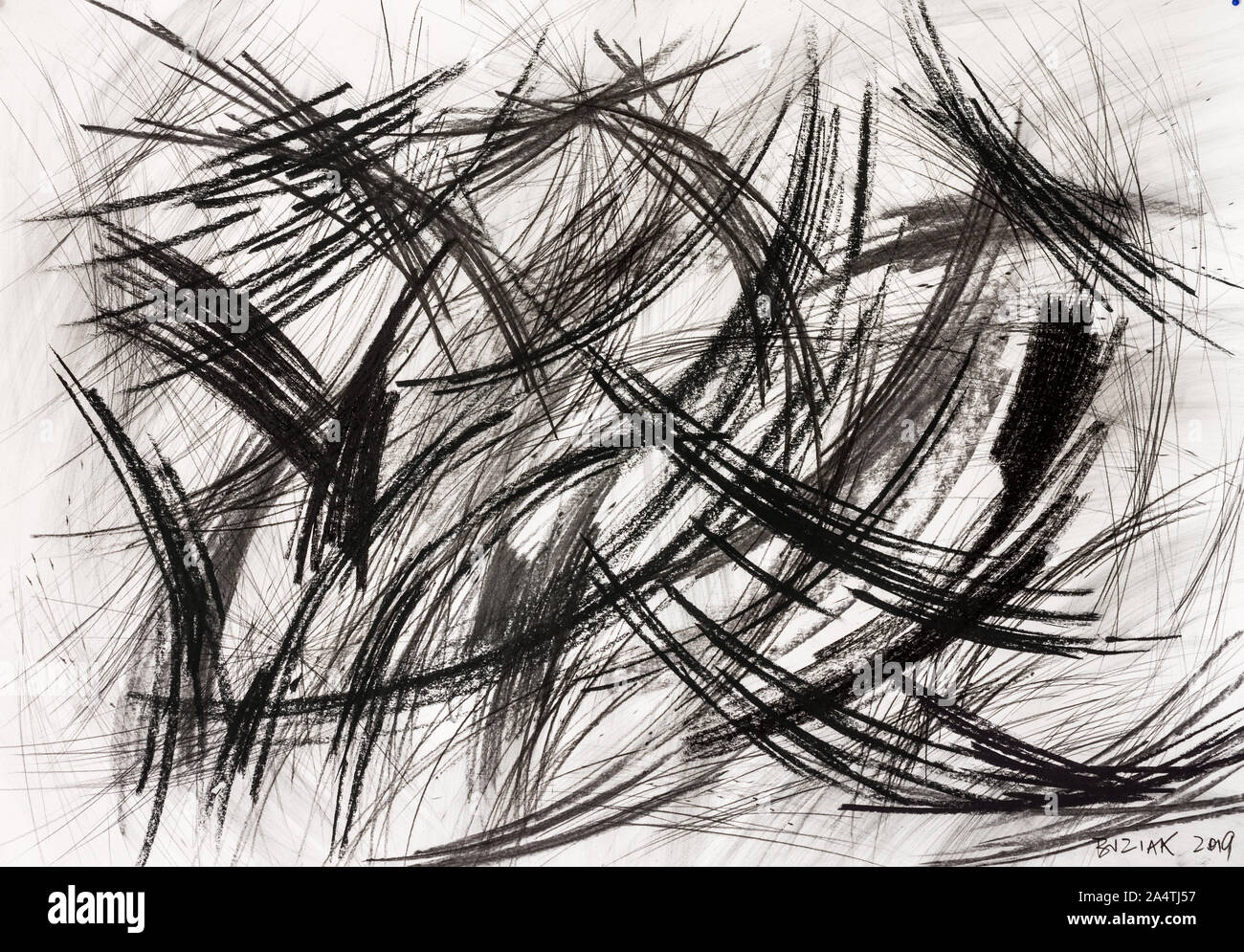 Charcoal art abstract by Prajakta P