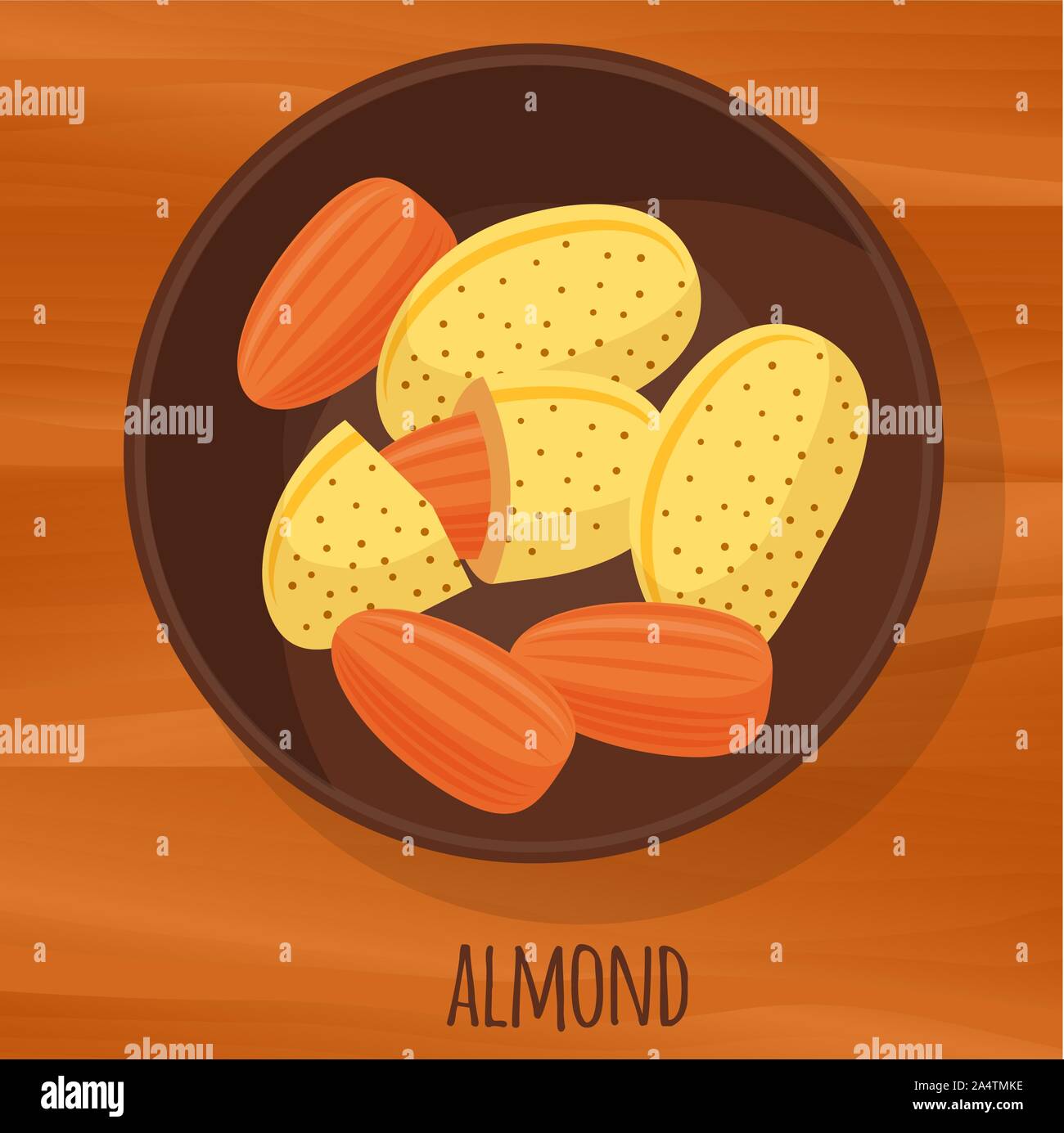 Almond icon Stock Vector Images Alamy