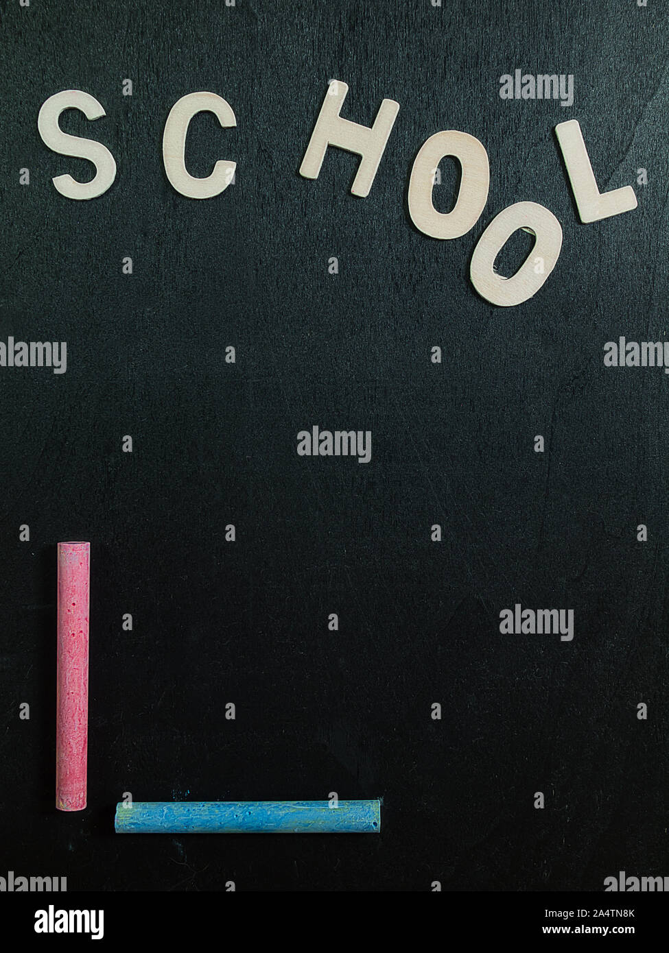 School blackboard. (picture with space for text) Stock Photo