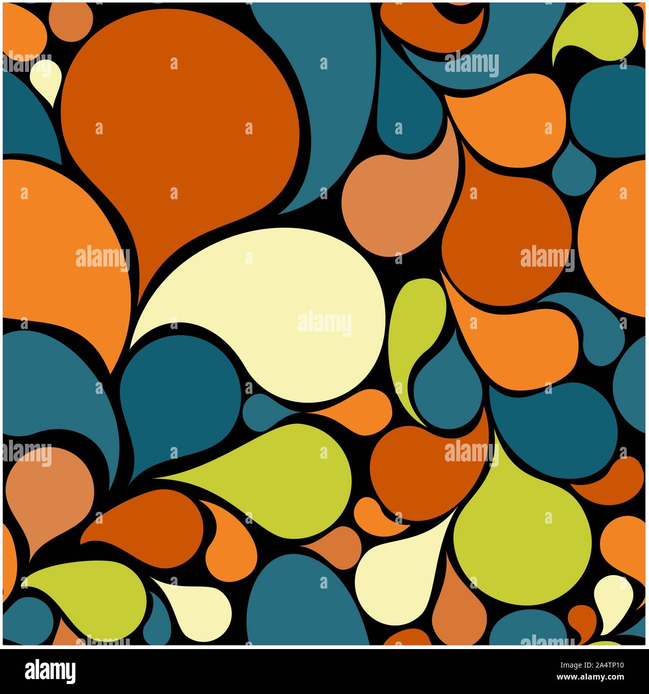 Colorful abstract seamless pattern made from various spatters Stock Vector