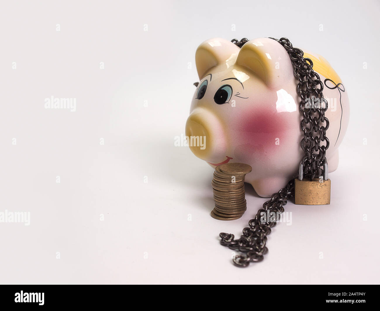 Piggy bank isolated on white background Stock Photo - Alamy
