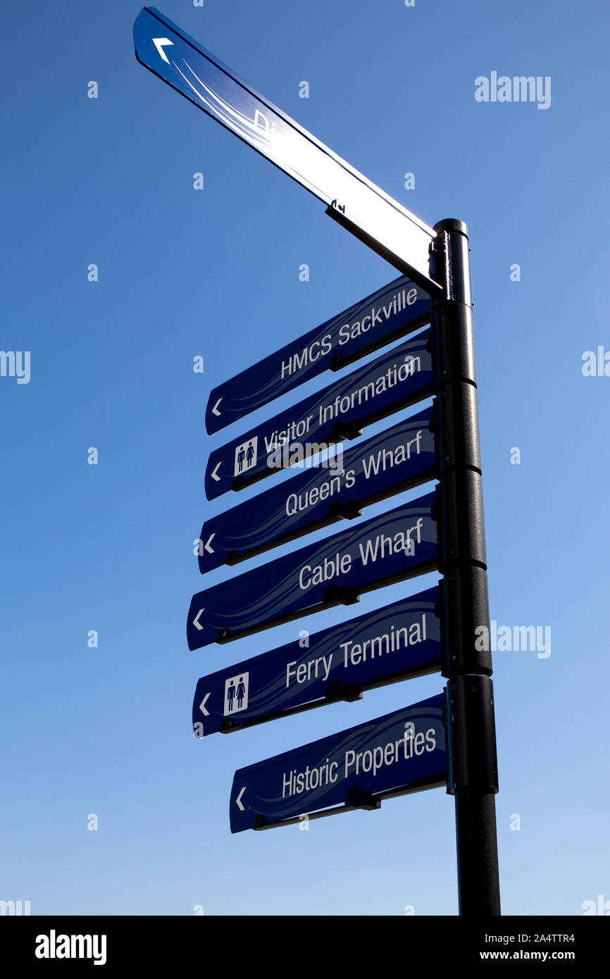 Canada, halifax. seafront directions Stock Photo