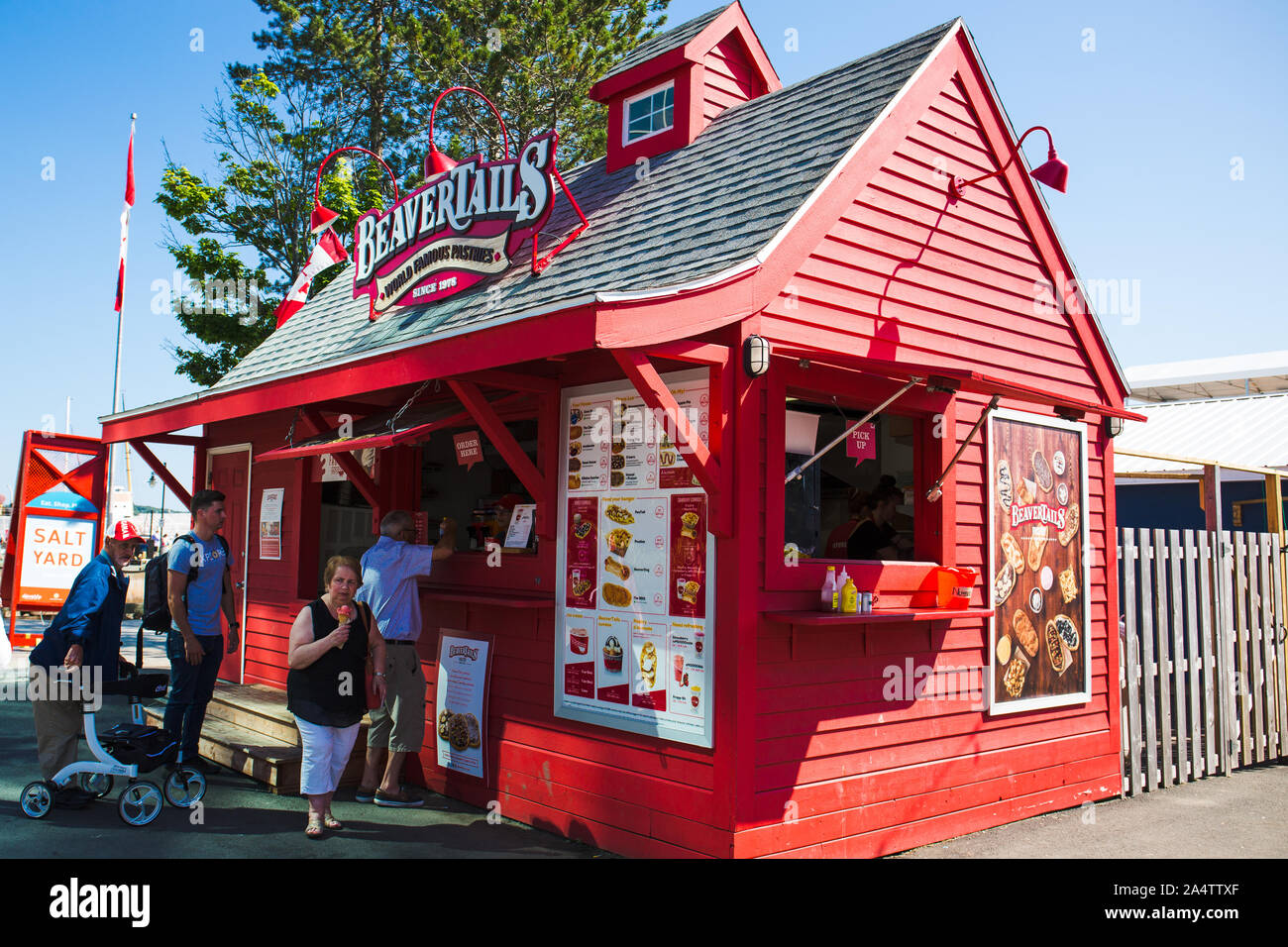 Canada, halifax. Waterfront coffee and fast food eatery Stock Photo Alamy