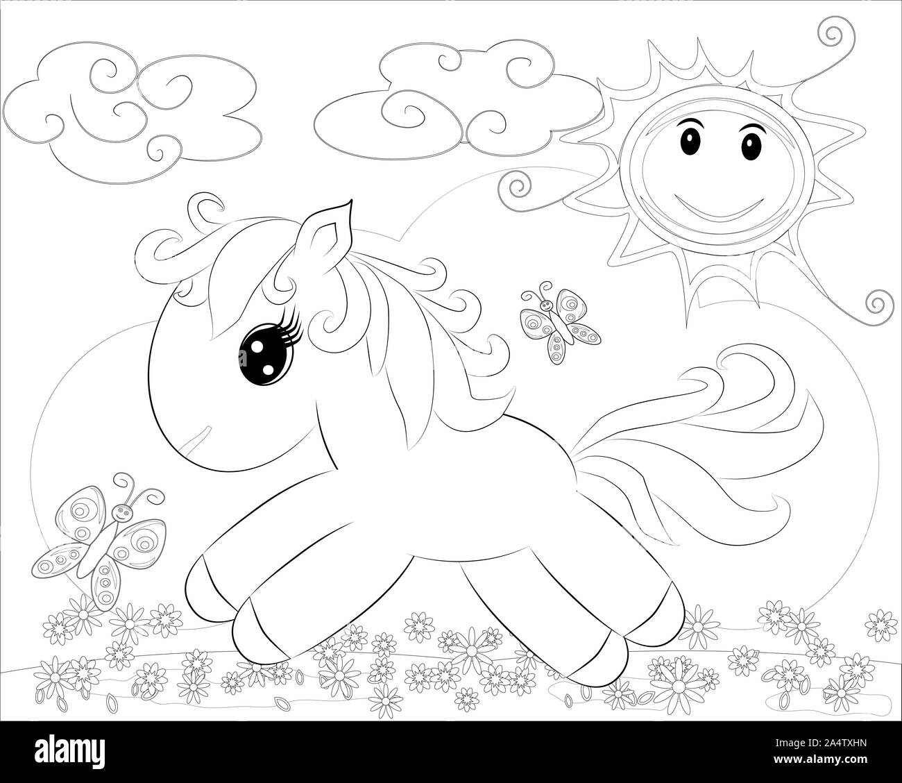 My Little Pony Cartoon Black And White Stock Photos Images Alamy
