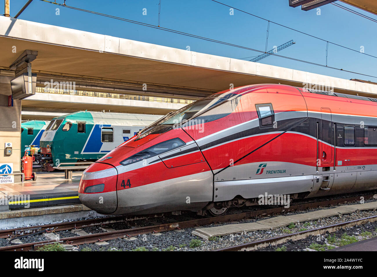 A Trenitalia Frecciarossa 1000 High Speed train at Porta Nuova railway station,Turin.Italy Stock Photo
