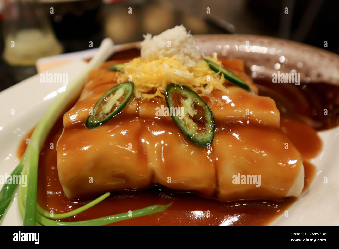 rice roll, fresh roll or vegetable roll Stock Photo