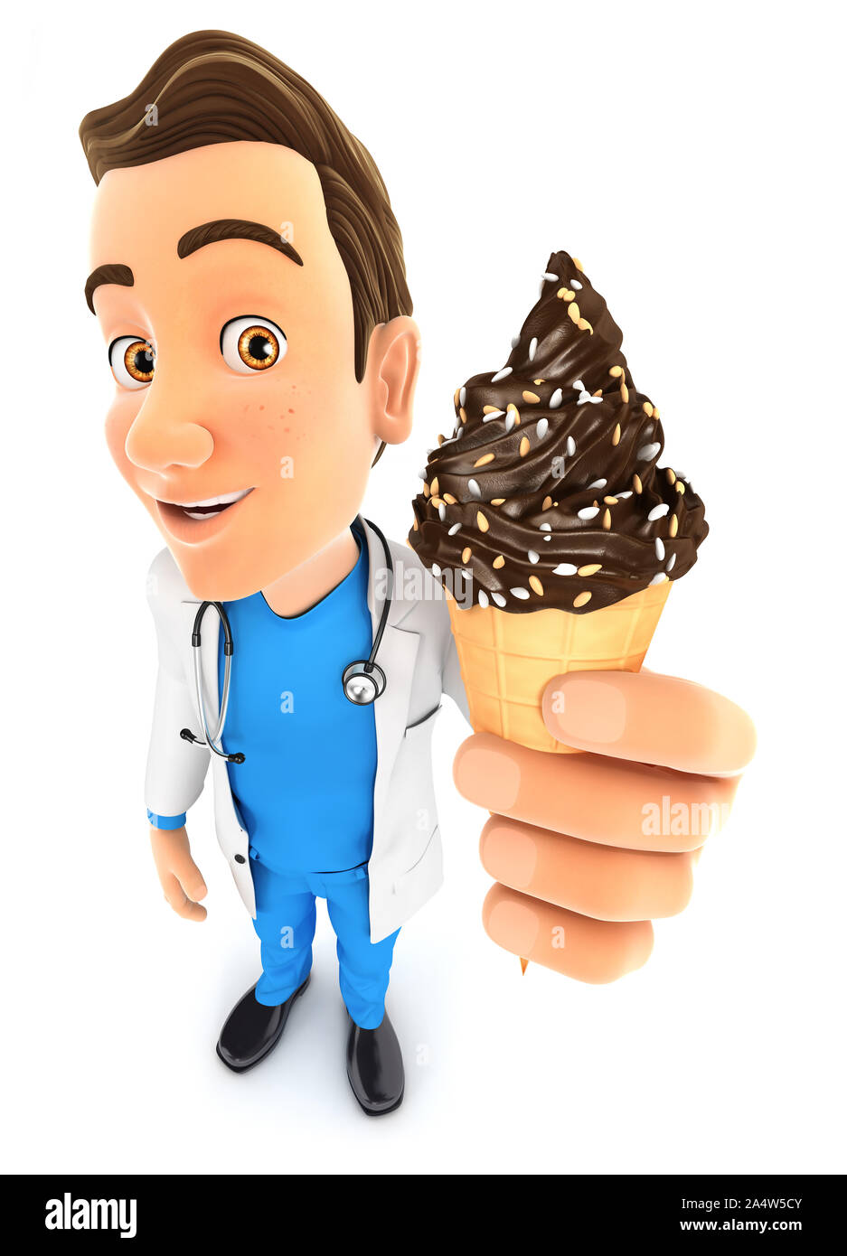 Cartoon Illustration Man Ice Cream High Resolution Stock Photography And Images Alamy