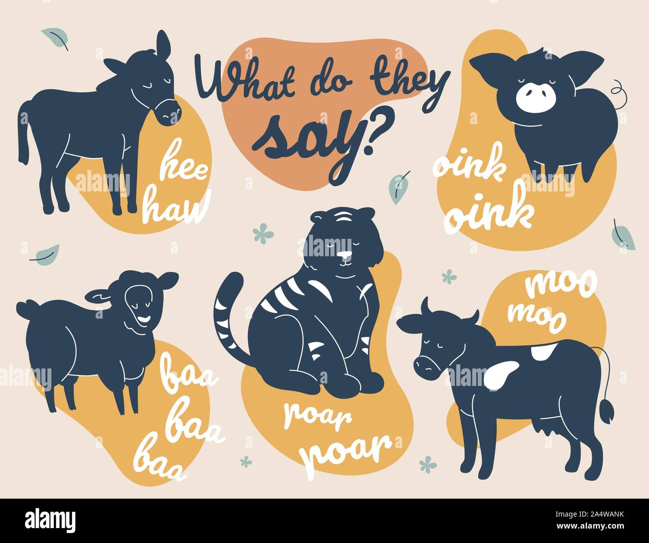 What do they say - modern vector illustration Stock Vector
