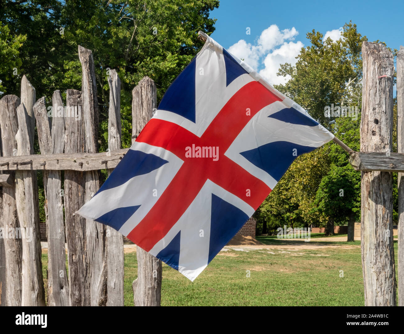 Historic union flag or jack from historic period before Ireland was added. Could be used as Brexit image for mainland Britain separate from Ireland Stock Photo