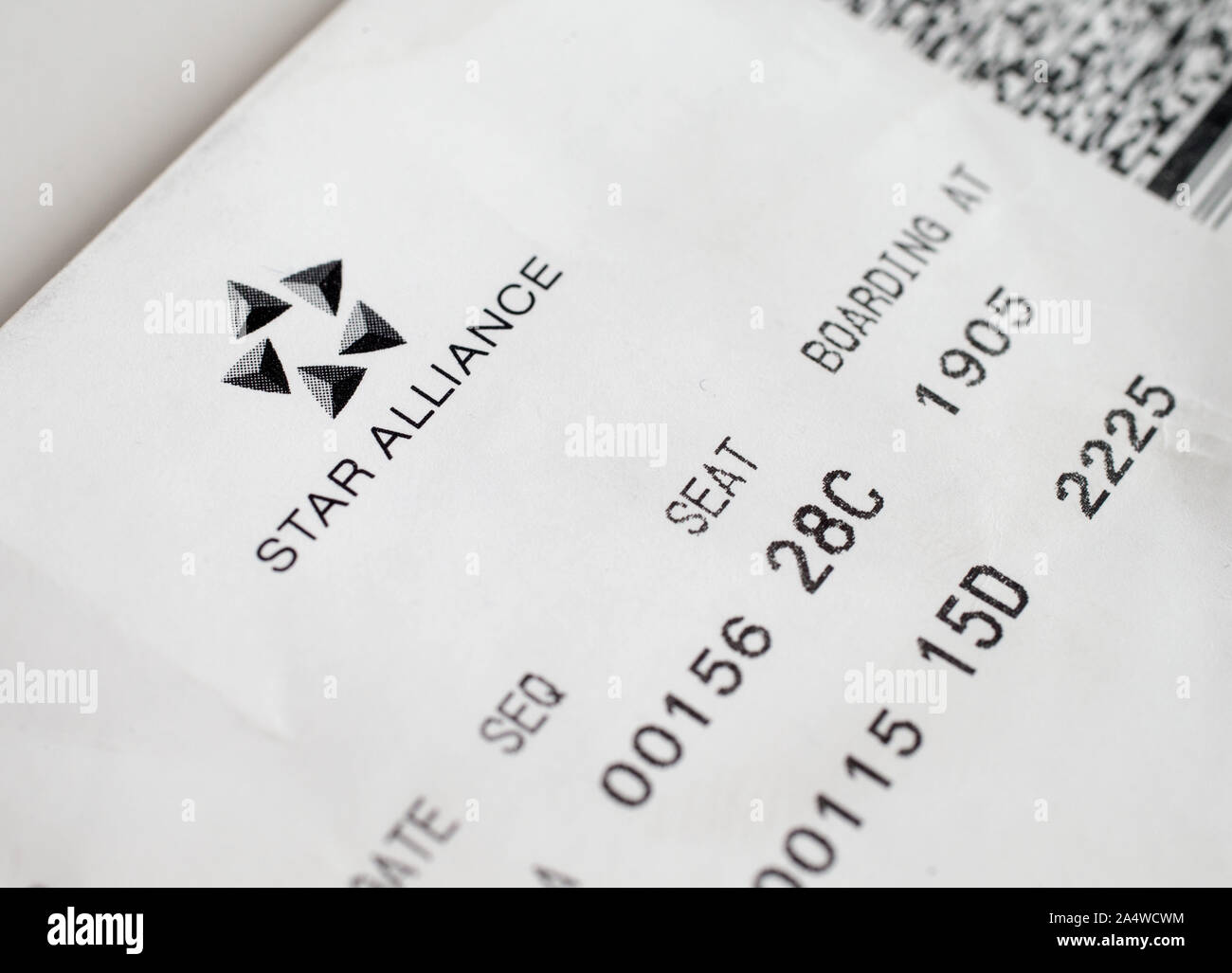 Boarding pass, and airline ticket, from Scandinavian airlines (SAS)Photo  Jeppe Gustafsson Stock Photo - Alamy