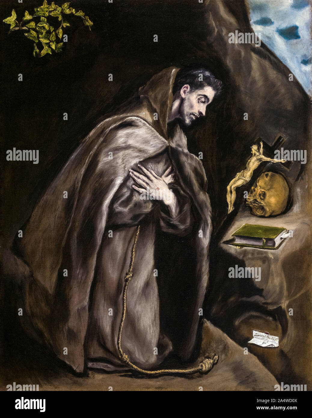 El Greco, Saint Francis, Kneeling in Meditation, painting, 1595-1600 ...