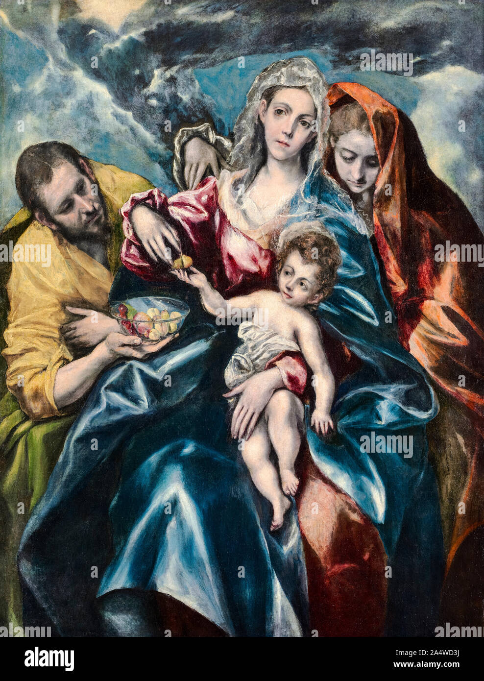 El Greco, painting, The Holy Family with Mary Magdalene, 1590-1595 Stock Photo