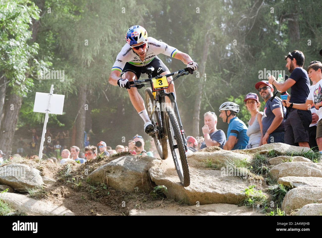 AVANCINI during Cross-Country World Cup - Val di Sole UCI MTB - Men, Val di Sole, Italy, 04 Aug 2019, Cycling - Mountain Bike Stock Photo - Alamy