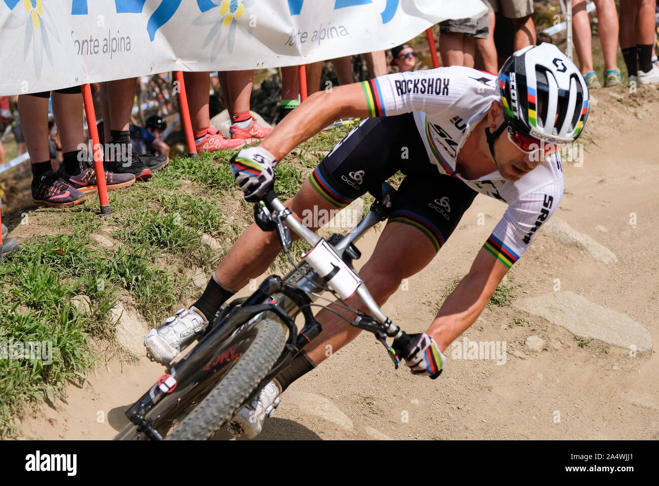 NINO SCHURTER during Cross-Country World Cup - Val di Sole UCI MTB - Men,  Val di Sole, Italy, 04 Aug 2019, Cycling MTB - Mountain Bike Stock Photo -  Alamy