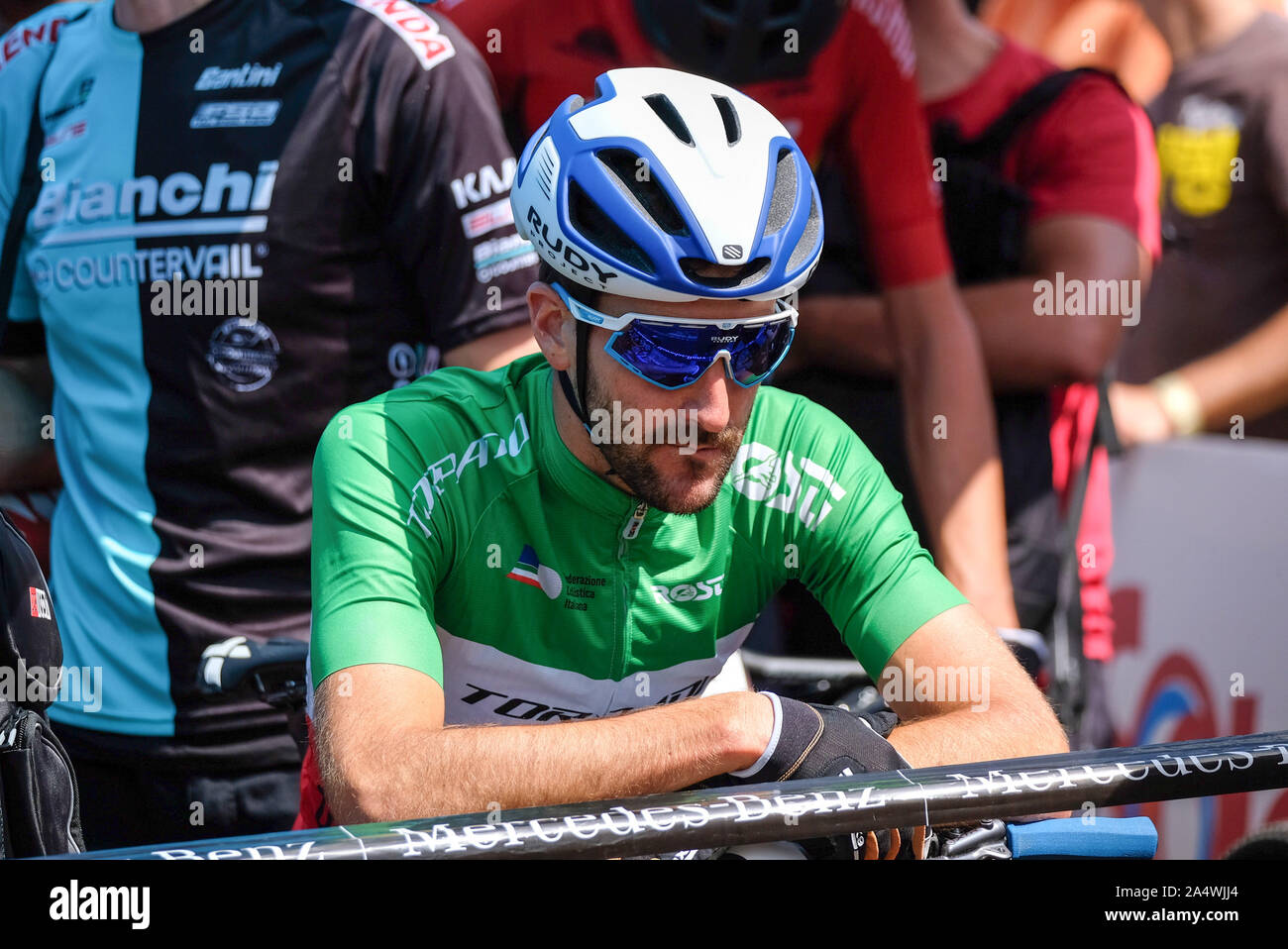GERHARD KERSCHBAUMER  during Cross-Country World Cup - Val di Sole UCI MTB - Men, Val di Sole, Italy, 04 Aug 2019, Cycling MTB - Mountain Bike Stock Photo
