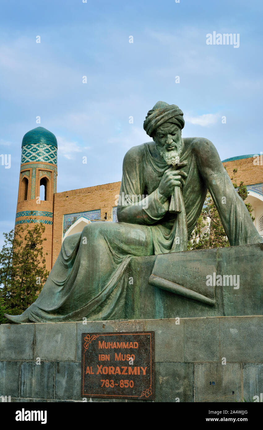 Statue of Muhammad Ibn Muso Al Xorazmiy (783850), the great