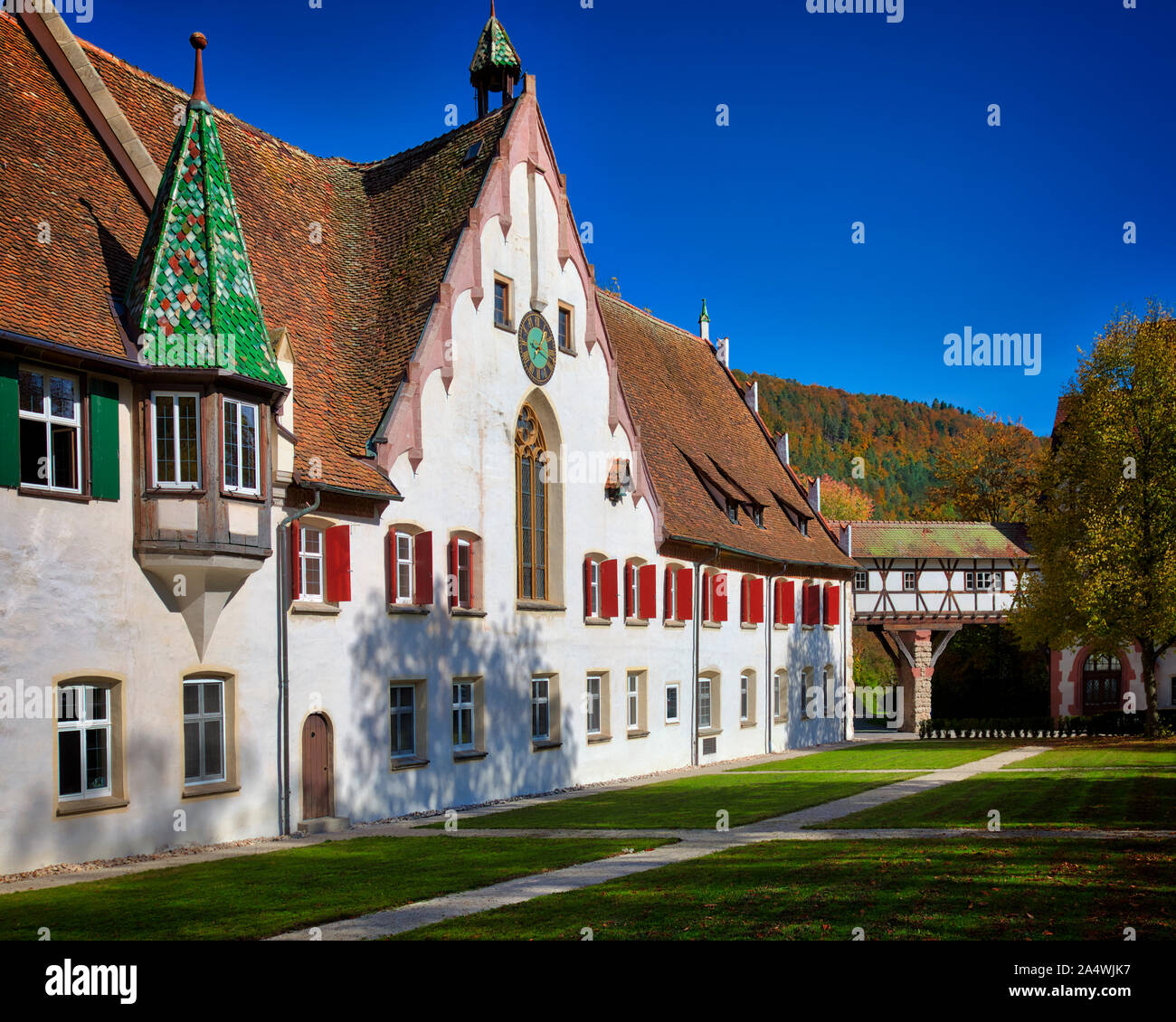 DE - BADEN-WÜRTTEMBERG: Historic Blaubeuren Monastery in the Swabian Jura Stock Photo