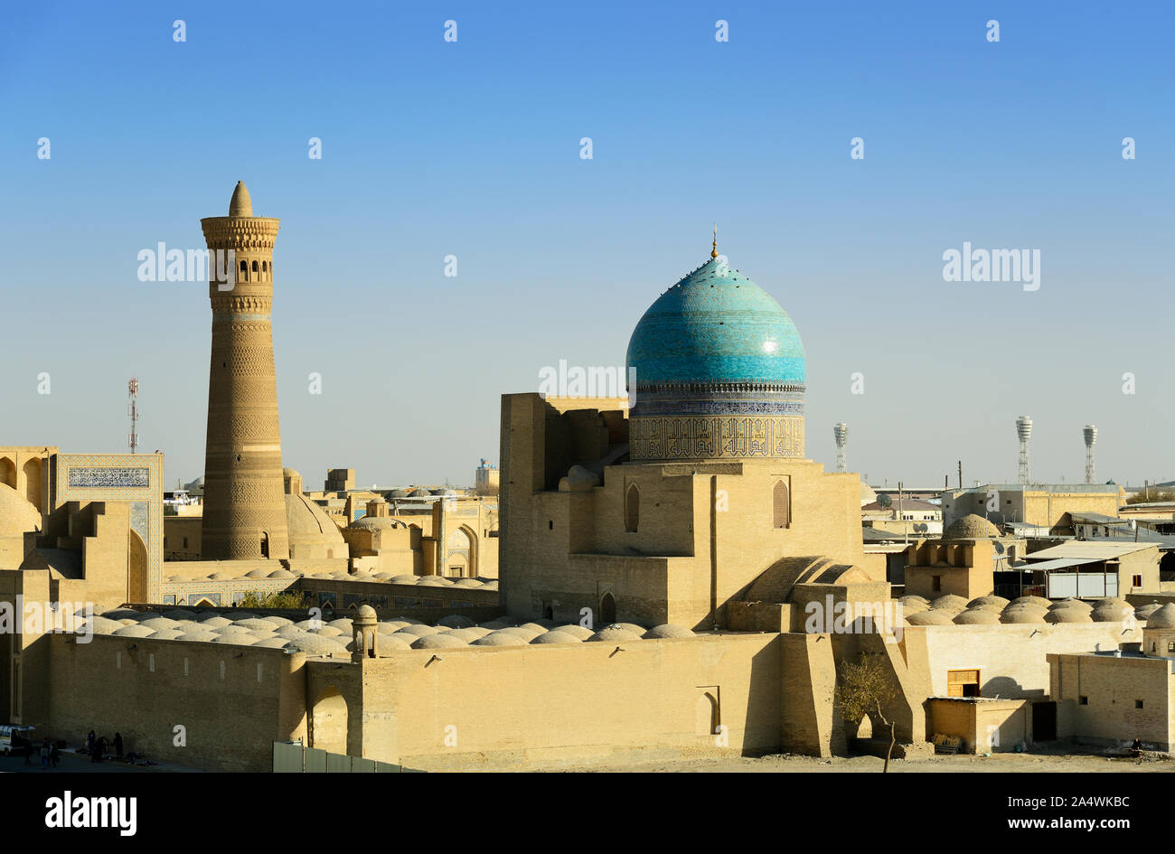 Kalon mosque and minaret. Bukhara, a UNESCO World Heritage Site. Uzbekistan Stock Photo
