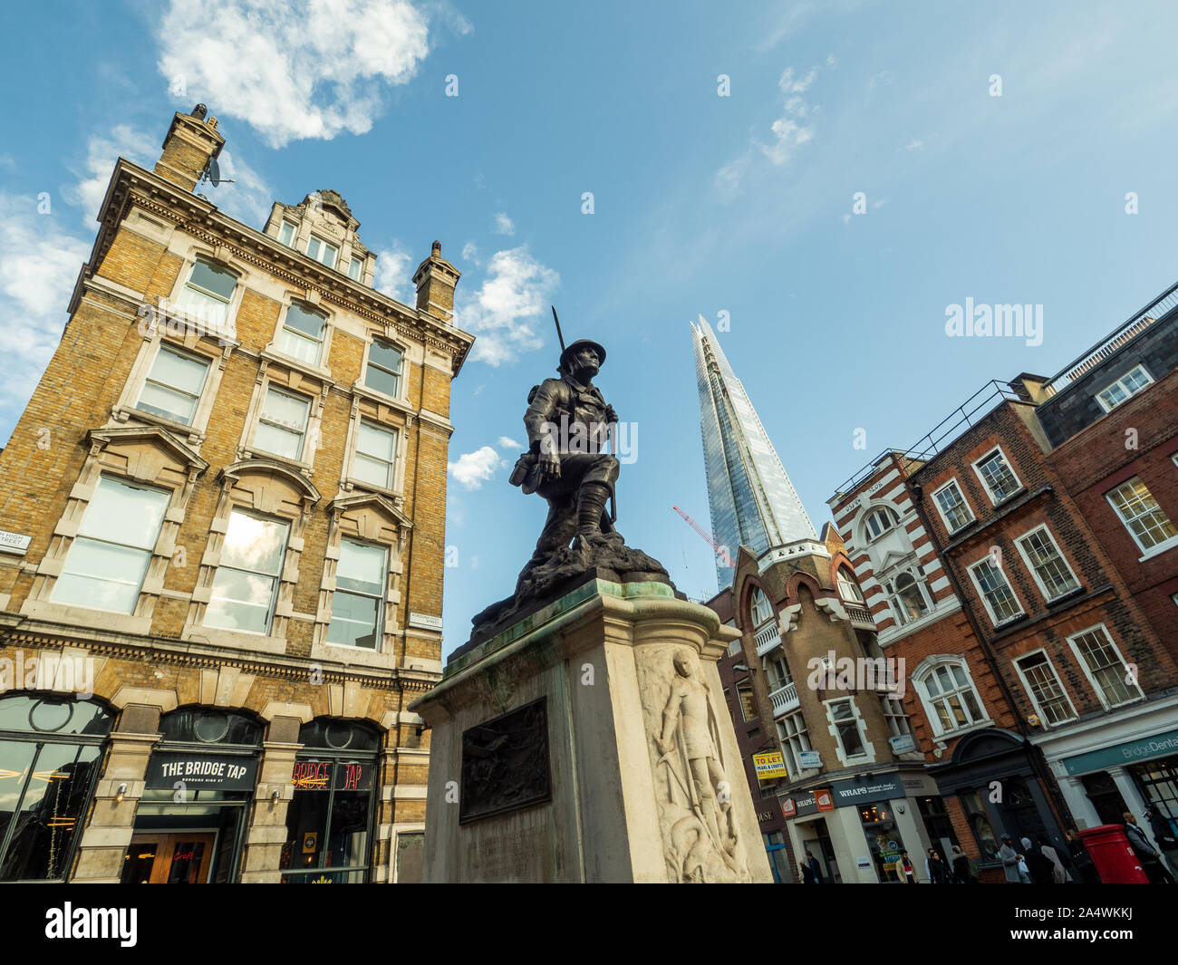 St Saviour's War memorial on Borough High Street, London, England. Stock Photo
