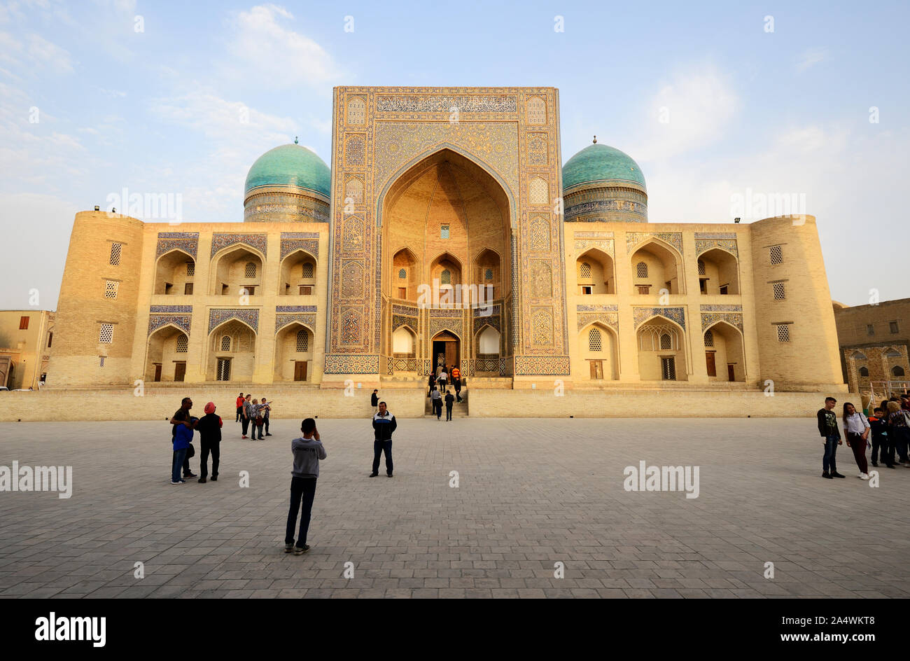 Mir-i-Arab Madrassah. Bukhara, a UNESCO World Heritage Site. Uzbekistan Stock Photo