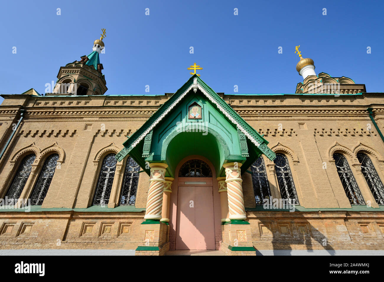 Alexy Russian Orthodox Church, Samarkand. Uzbekistan Stock Photo