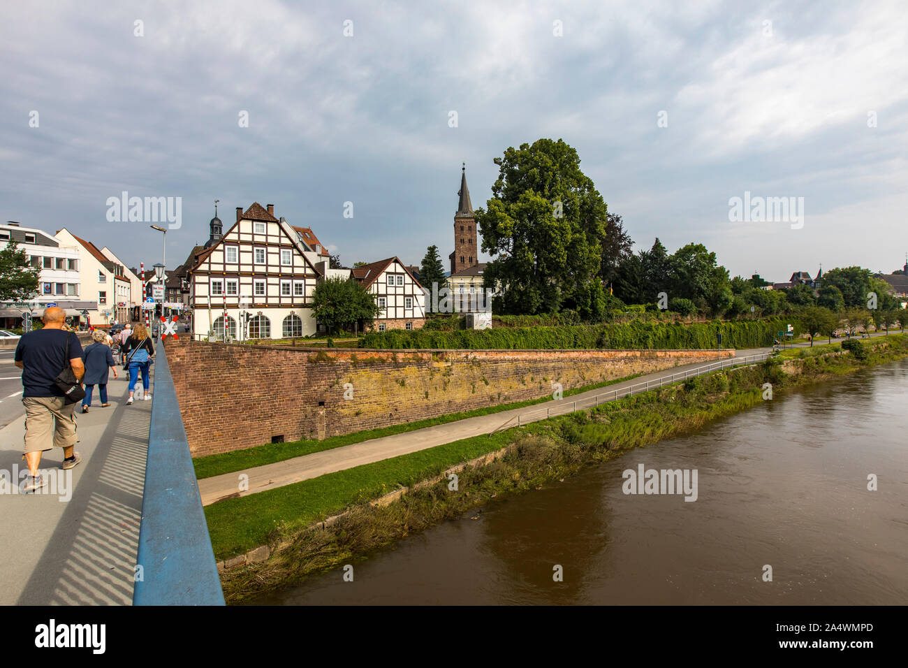 The Weser at Höxter, Stock Photo