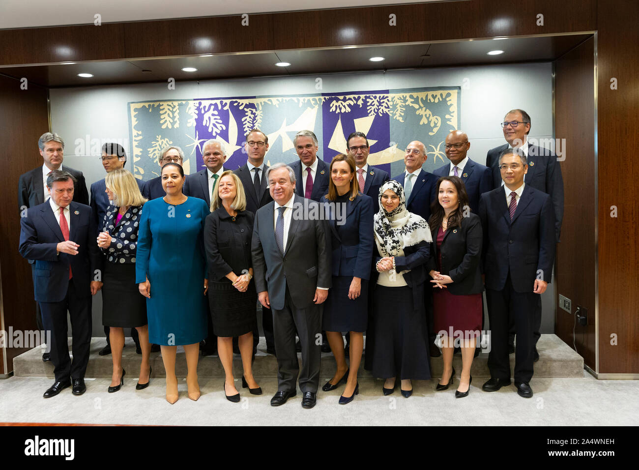 New York, United States. 16th Oct, 2019. UN Secretary-General Antonio Guterres hosts Inaugural Meeting of the Global Investors for Sustainable Development Alliance at UN Headquarters (Photo by Lev Radin/Pacific Press) Credit: Pacific Press Agency/Alamy Live News Stock Photo