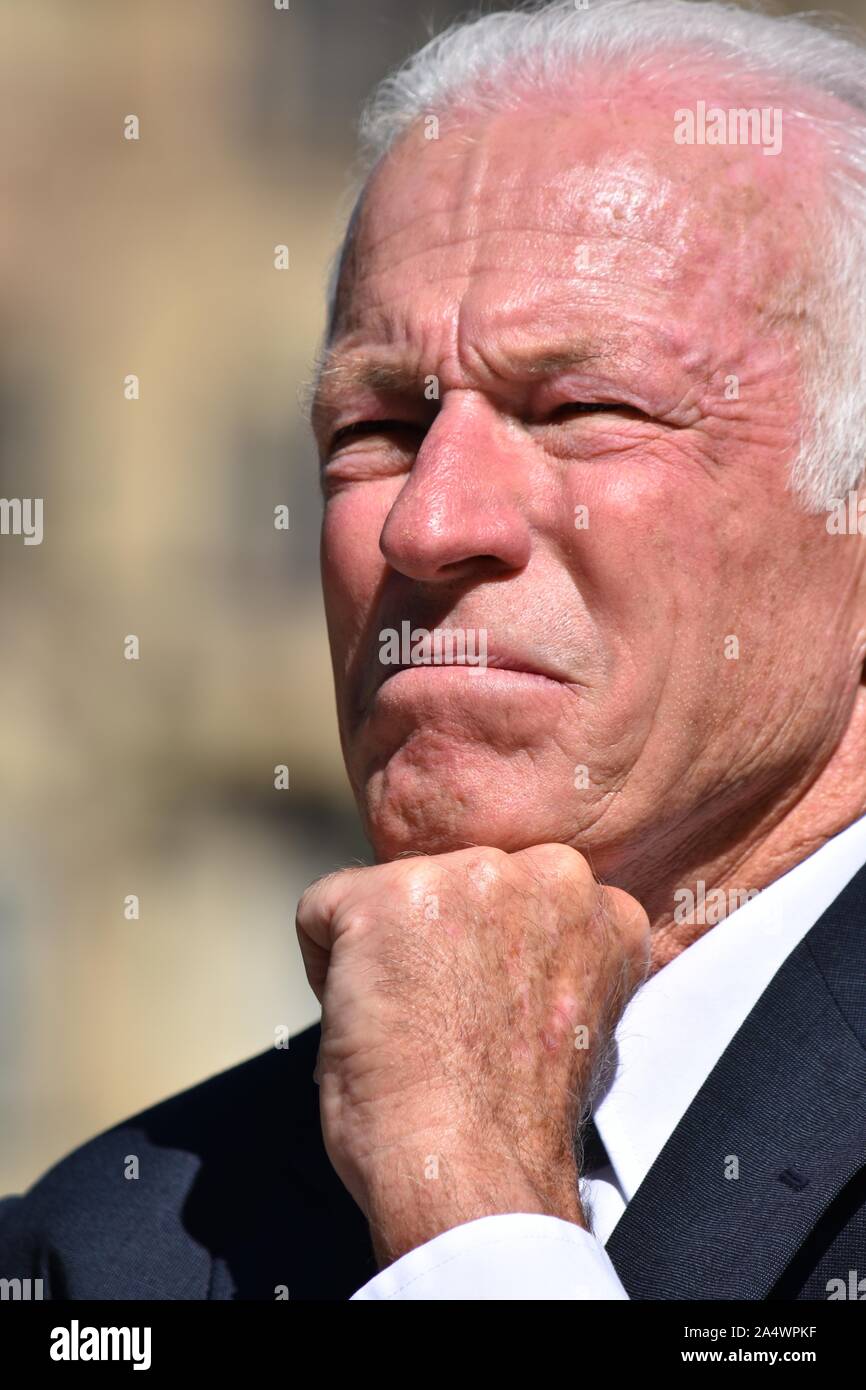 Entrepreneur Decision Making Wearing Business Suit Stock Photo Alamy