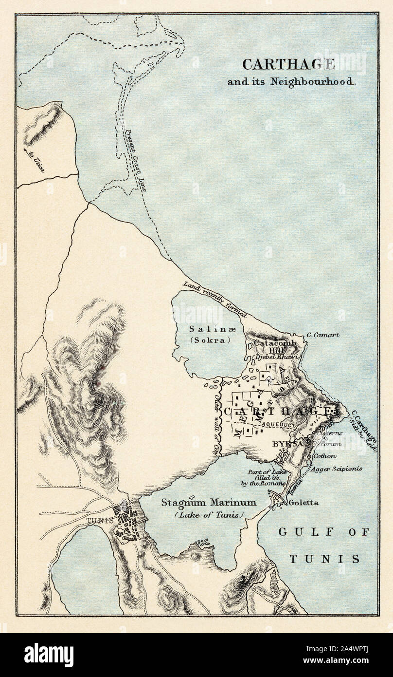 Ancient Carthage, 3rd century BC. Color lithograph Stock Photo - Alamy